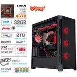 MEGA Računalnik TWR S11 R7-7800X3D/RX9070 XT/32GB-DDR5/2TB-4.0/1050W/Brez OS/črna RGB, (22097687) | Shoptok.si