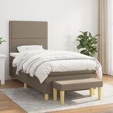 The Living Store Box spring postelja z vzmetnico taupe 90x200 cm blago - Box Spring Postelja, (21513372) Cene