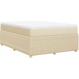  Krevet s oprugama i madracem krem 140 x 190 cm od tkanine | shoptok.hr