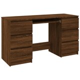 Furnova Pisalna miza rjavi hrast 140x50x77 cm konstruiran les, (21925487) | Shoptok.si