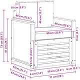  Srednja sofa za van Prirodna | shoptok.hr