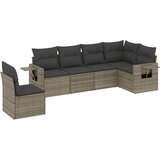  6-dijelni set vrtnih sofa od poliratana s jastucima sivi | shoptok.hr