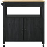  Kuhinjski kolica MONZA Crna 84 x 40 x 88,5 cm | shoptok.hr