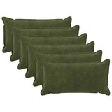  Presvlaka za jastuk 6 kom. HOUTEN Zelena 40 x 80 cm - Dizajn s paspulom Zelena 6 | shoptok.hr