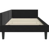  Kutni okvir kreveta s uzglavljem Crna 90 cm x 190 cm Baršun | shoptok.hr