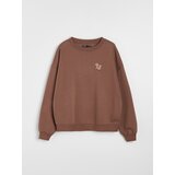 Sinsay Crewneck dukserica od pamuka s dekorativnom aplikacijom Slike