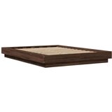 vidaXL Posteljni okvir rjav hrast 120x190 cm inženirski les, (21142617) | Shoptok.si
