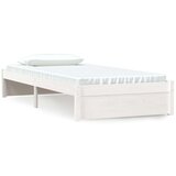  Posteljni okvir bel iz trdnega lesa 90x190 cm 3FT, (20646280) | Shoptok.si