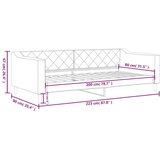  Dnevni krevet krem 80 x 200 cm od tkanine | shoptok.hr