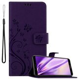 Cadorabo Honor 7C/Huawei Y7 2018 v klasična temno modra - ovitek v cvetličnem dizajnu z magnetnim zapiranjem, stoječo funkcijo in režami za kartice, (20562724) | Shoptok.si