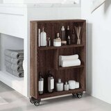 vidaXL Uska kolica za pohranu boja hrasta 48x13x68cm konstruirano drvo | shoptok.hr