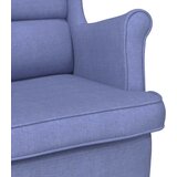  Stolica za ljuljanje 74x90x102 cm od tkanine traper-plava | shoptok.hr
