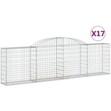  Obokane gabion košare 17 kosov 300x30x80/100 cm cinkano železo, (20758166) | Shoptok.si