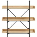  Regal za knjige s 3 razine boja hrasta 100x33x108,5 cm drveni | shoptok.hr