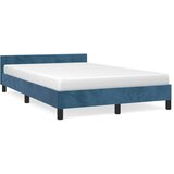Furnova Posteljni okvir brez vzmetnico temno modra 120x190 cm žamet, (21938265) | Shoptok.si