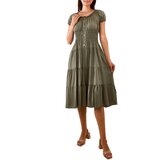 Gemre Green midi dress with short sleeves Marisla | shoptok.hr
