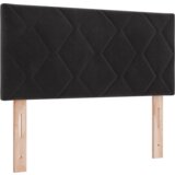 vidaXL Postelja s vzmetnico Črna 90x200 cm Žamet | Shoptok.si