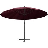 Viseći suncobran bordo 3 m s aluminijskim stupom | shoptok.hr