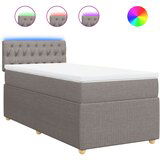 Maison Chic Box spring postelja - Vzmetna postelja z vzmetnico taupe 80x200 cm blago SL5676, (21886959) | Shoptok.si