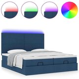 vidaXL otomanski okvir kreveta s madracima plavi 180x200cm od tkanine | shoptok.hr
