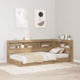 vidaXL Skladiščni naslon s polico artisan hrast 90 cm Konstruiran les | Shoptok.si