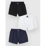 Plain 3Pack Boksarice black / white / navy
