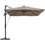  Kantilever Roma Suncobran s LED-ima Taupe 352x251x265 cm Aluminij | shoptok.hr