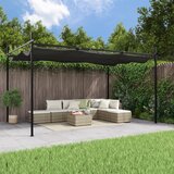 vidaXL Pergola s pomično streho antracitna 395x292x230 cm cene