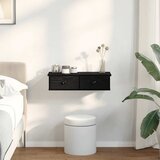  Zidna polica s ladicama crna 60x28x15 cm izrađeno drvo | Eponuda.ba