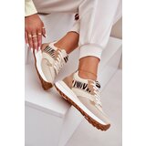 Boto Women's Sports Shoes On Platform Zebra Beige Davinara | shoptok.hr