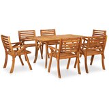  Vrtni blagovaonski set od 7 dijelova 150x90 cm masivno drvo akacije | shoptok.hr