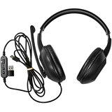 Oem Nedis, PC slušalke čezušesne stereo USB-C z adapterjem USB-A in zložljivim mikrofonom, Črna, (5000228749) | Shoptok.si