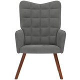  Stolica za opuštanje tamnosiva baršunasta | shoptok.hr