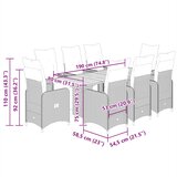  9-dijelni vrtni bistro set od poliratana s jastucima sivi | shoptok.hr