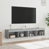 vidaXL TV ormarići s LED svjetlima 2 kom siva boja betona 80x30x30 cm | shoptok.hr