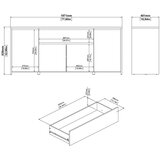 Tvilum Bijela/u prirodnoj boji komoda u dekoru hrasta 197x84x48 cm Next – | shoptok.hr