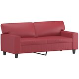  2-dijelni set sofa crvena boja vina od umjetne kože | Eponuda.com