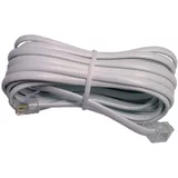 Cabletech telefonski kabel , ploščati, 5 m, bel