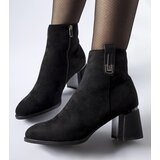 Gemre Black insulated heeled ankle boots Bangor | shoptok.hr