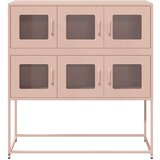 vidaXL Komoda ružičasta 100,5x39x107 cm hladno valjani čelik | shoptok.hr