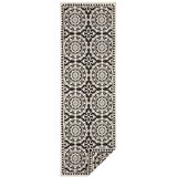 NORTHRUGS Črno-krem zunanja preproga Jardin, 80 x 350 cm | Shoptok.si