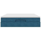 vidaXL Otomanski okvir kreveta s madracima plavi 200x200cm baršunasti | shoptok.hr