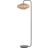 Light & Living Mat crna/u prirodnoj boji stojeća svjetiljka s tekstilnim sjenilom (visina 164 cm) Lyra – Cijene