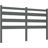  Uzglavlje za krevet sivo 126 x 4 x 100 cm od masivne borovine | shoptok.hr