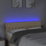  LED uzglavlje krem 144 x 7 x 78/88 cm od tkanine | shoptok.hr