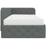  Kutni okvir kreveta Tamno siva 90 x 200 cm tkanina | shoptok.hr