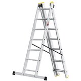  Aluminijumske trodelne merdevine 3x7 gazišta 150 kg Cene