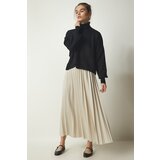 Happiness İstanbul Women's Cream Pleated Long Skirt cene