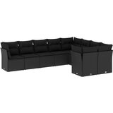  The Living Store Vrtna sedežna garnitura 9-delna z blazinami črn poli ratan - Vrtna Sedežna Garniture, (21451839) | Shoptok.si