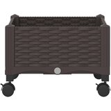  Vrtni saksija s kotačima Smeđa 40 x 40 x 29 cm PP - Smeđa 40 x 40 x 23 cm s kotačima | shoptok.hr
